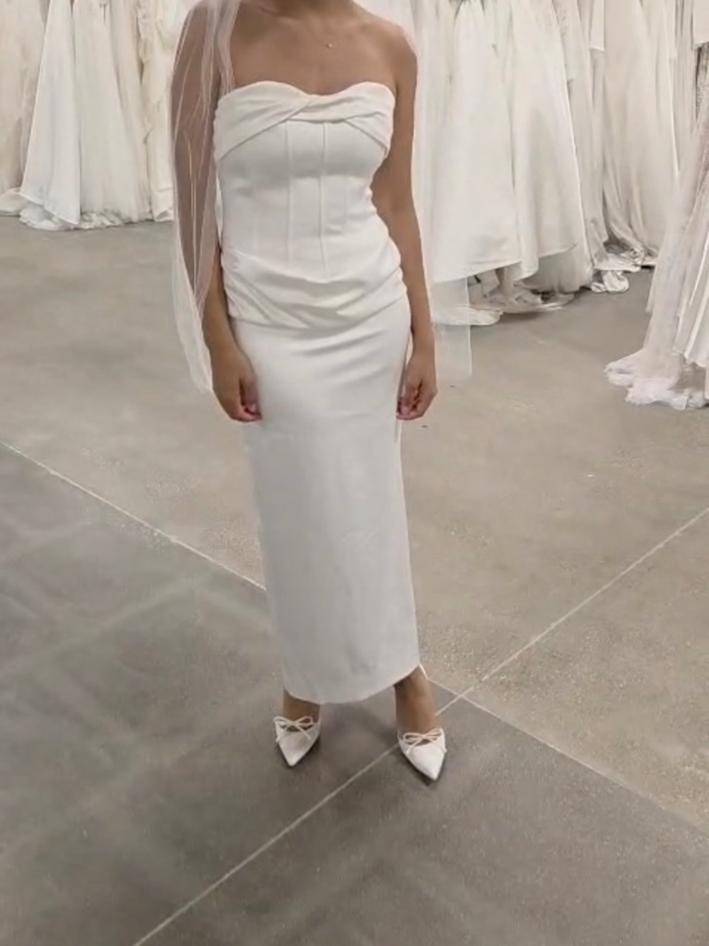 BHLDN Strapless Wedding Dress size 2